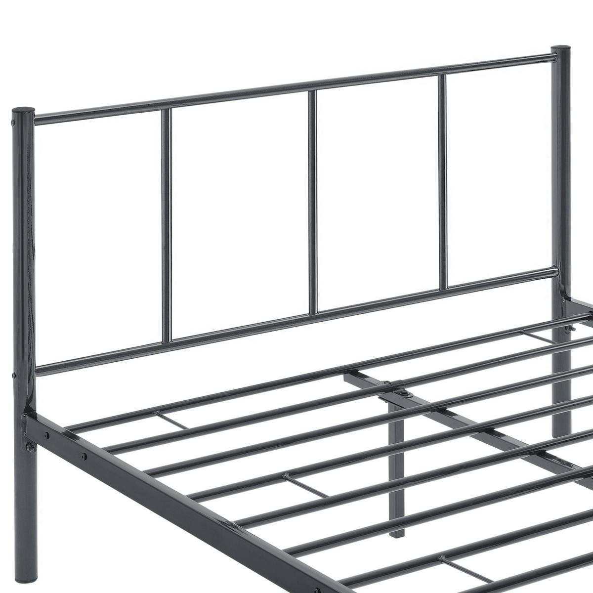 METALLBETT Laos - Dunkelgrau, Metall (120/200cm) - [en.casa]