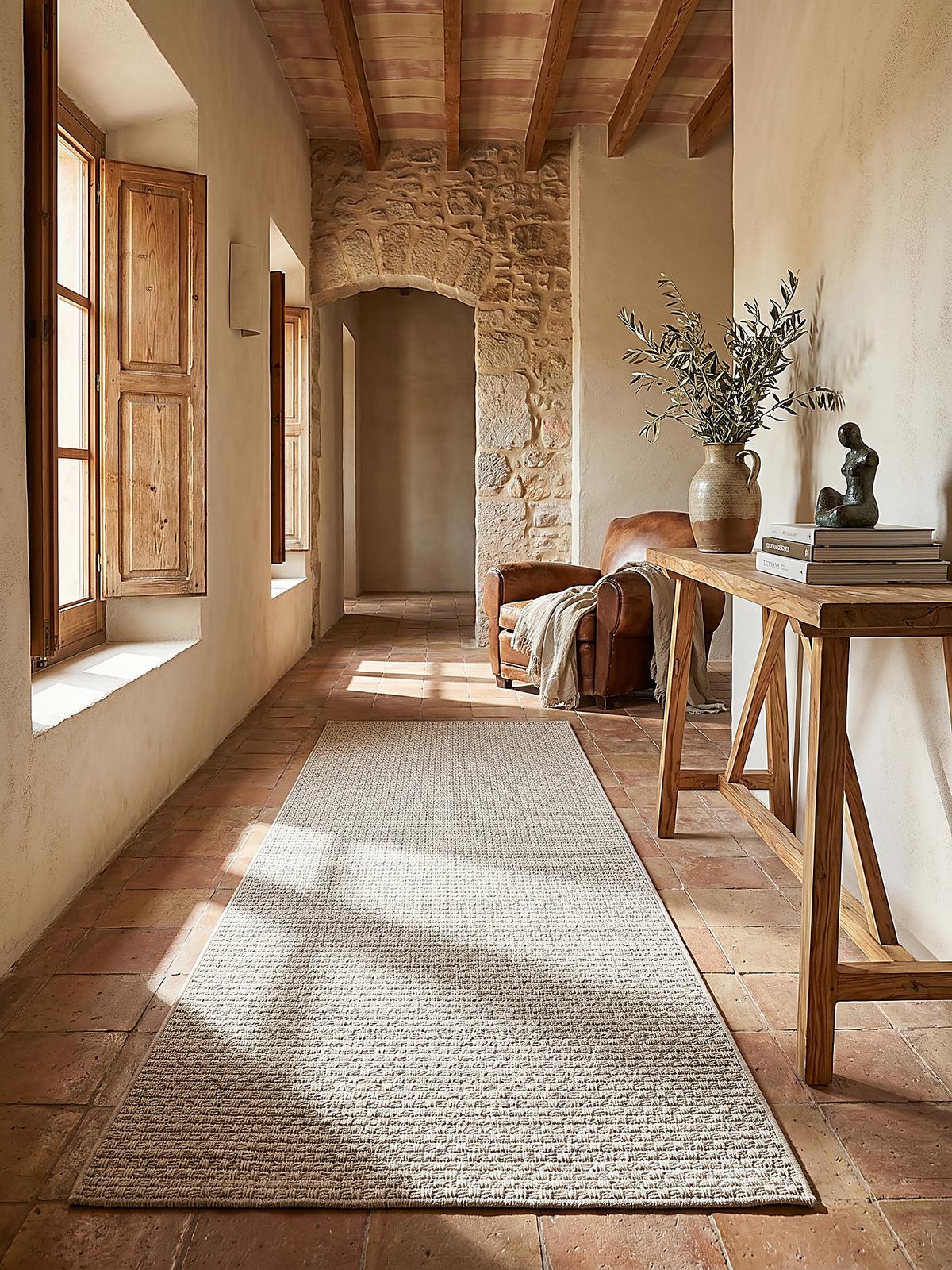 TEPPICHLÄUFER Uni BROYE Polypropylen Beige 80 x 250 cm - Beige, Textil (80/250cm) - KADIMA DESIGN