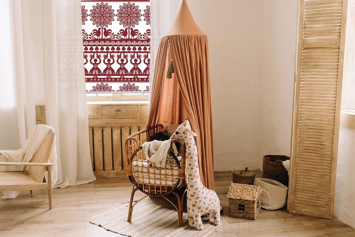 INNENROLLO - Fensterrollo - Rollo - 130x140 cm - Braunes Muster - Braun, Kunststoff (130/140/0.5cm) - TULUP