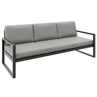 LOUNGESOFA Stella 3-Sitzer mit Metallrahmen, 216 cm, Beige - Beige, Metall (216/86/80cm) - Beautysofa