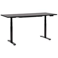SCHREIBTISCH schwarz 180/80 cm elektrisch höhenverstellbar Destin IV - Schwarz, Holz (80/180/67cm) - Beliani