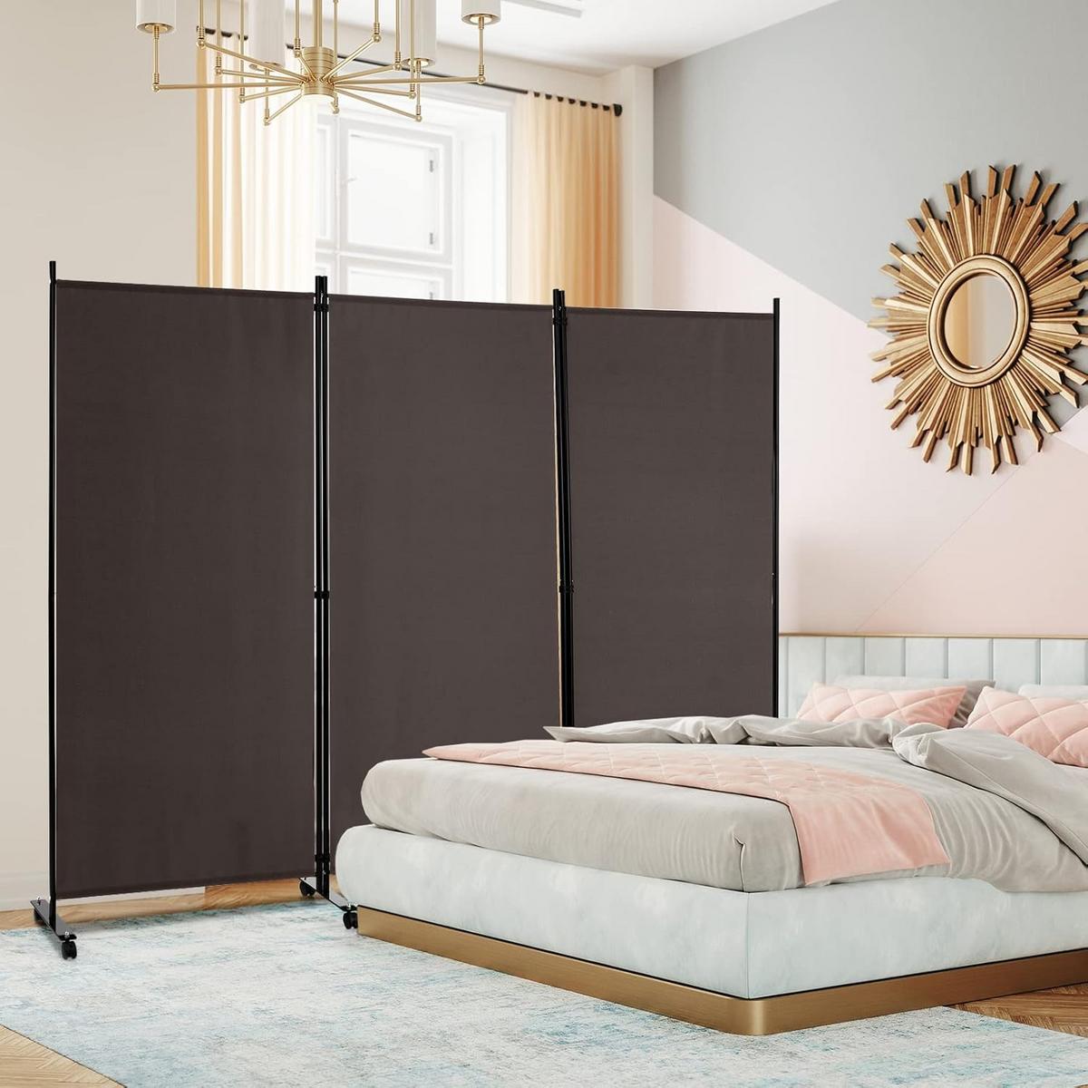 RAUMTEILER Braun - Braun, Textil (262/180cm) - COSTWAY