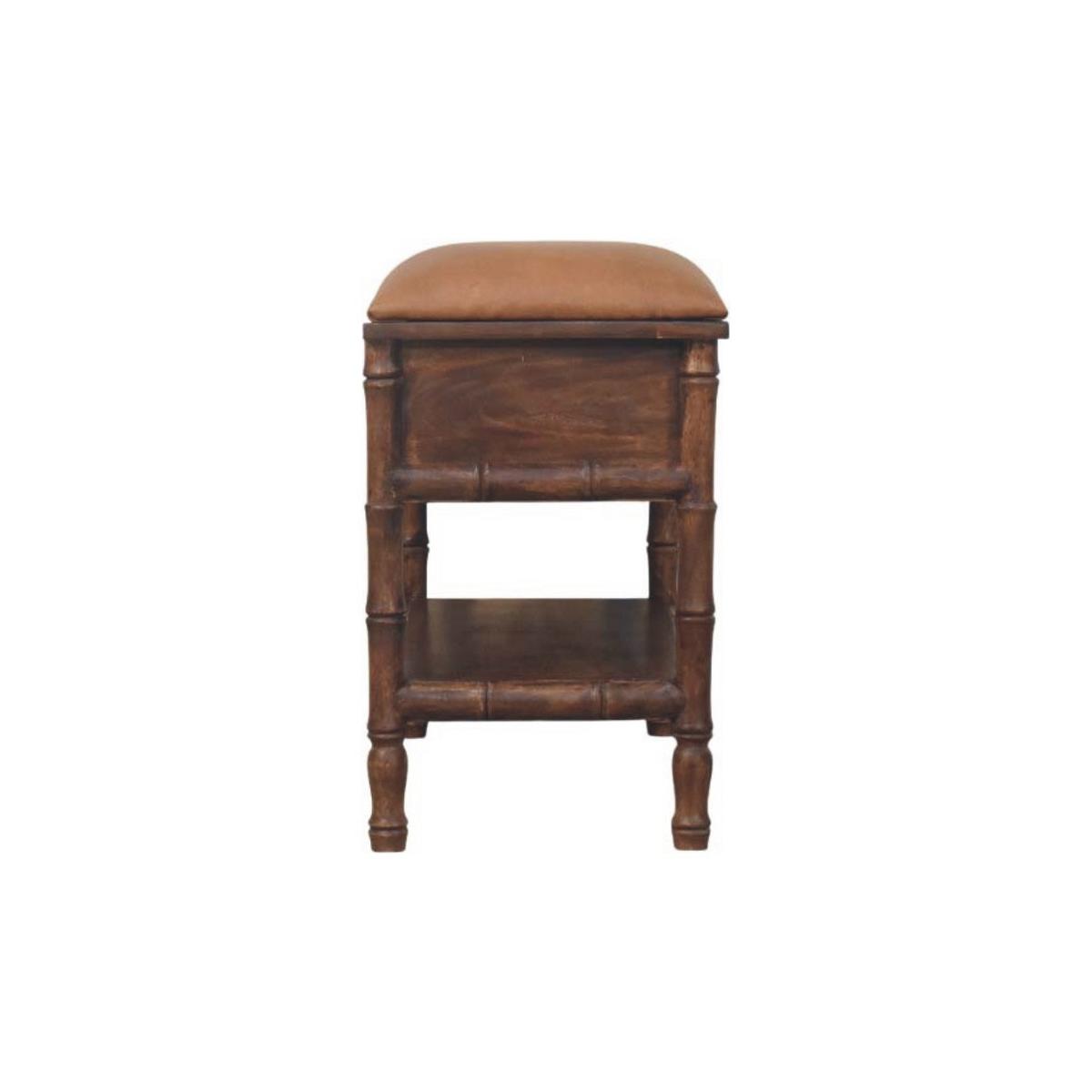 AUFBEWAHRUNGSMÖBEL Roasted-Almond-Finish, 2 Schubladen, 1 offenes Regal, Braun - Braun, Holz (35/55/90cm) - Artisan Furniture