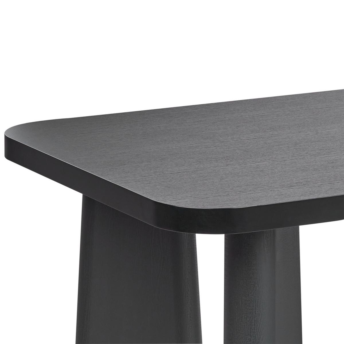 ESSTISCH Schwarz 180/90 cm Atlin - Schwarz, Holzwerkstoff (180/90/75cm) - Beliani