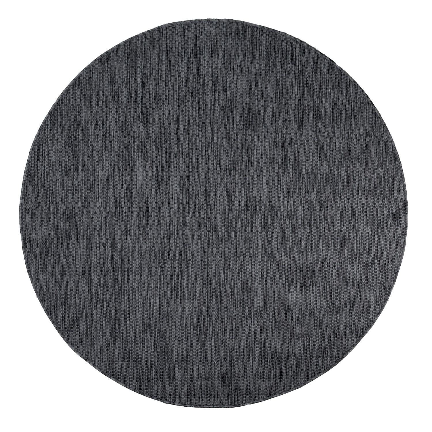 OUTDOORTEPPICH Anthrazit Ø 160 cm - Anthrazit, Kunststoff (160/160cm) - TT Home