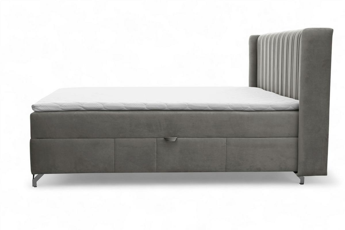 BOXBETT Damien - Dunkelgrau, Holzwerkstoff/Textil (140/200cm) - Fun Möbel