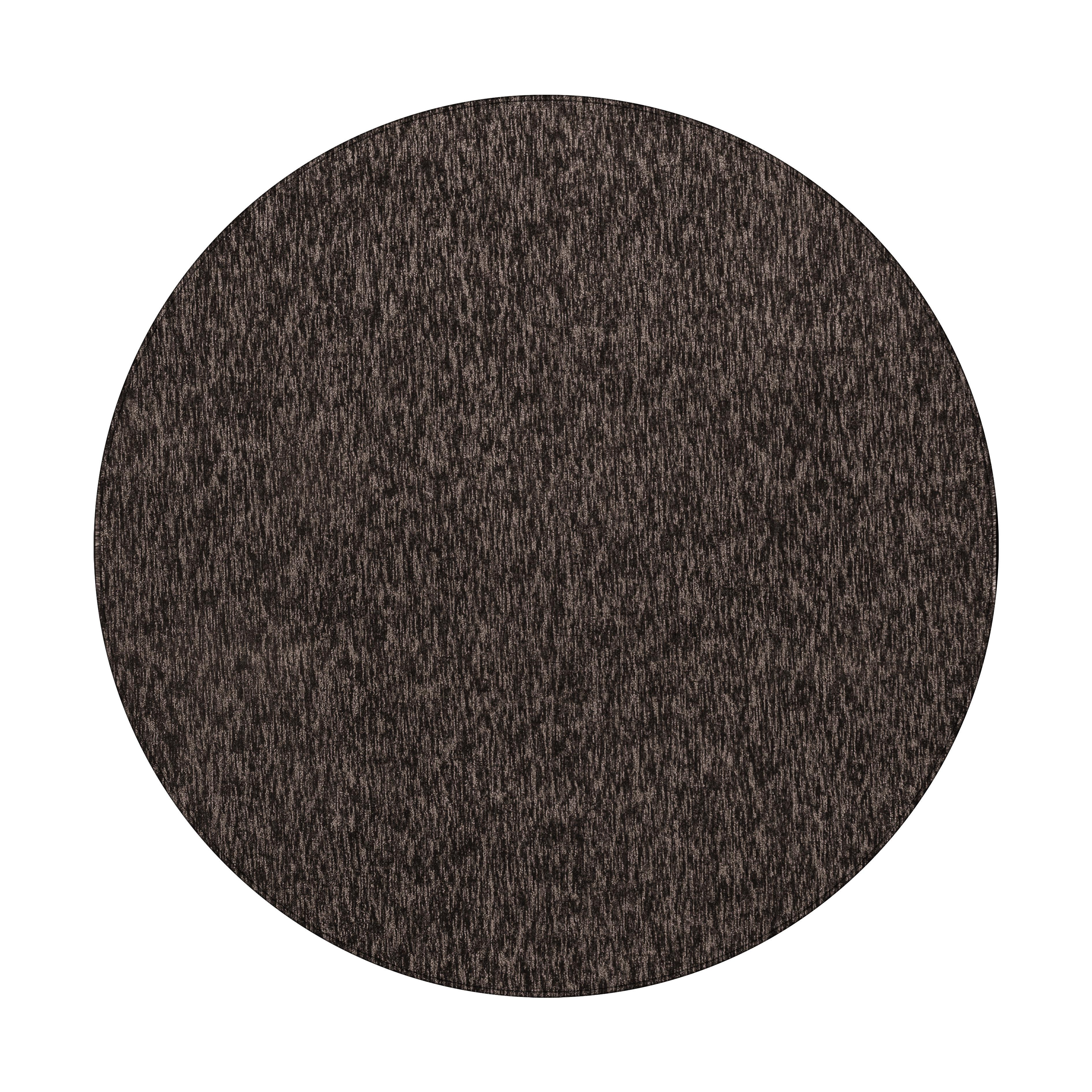 TEPPICH Kurzflor AMMER in Braun, einfarbig, Ø 200 cm - Braun, Textil (200/200cm) - KADIMA DESIGN