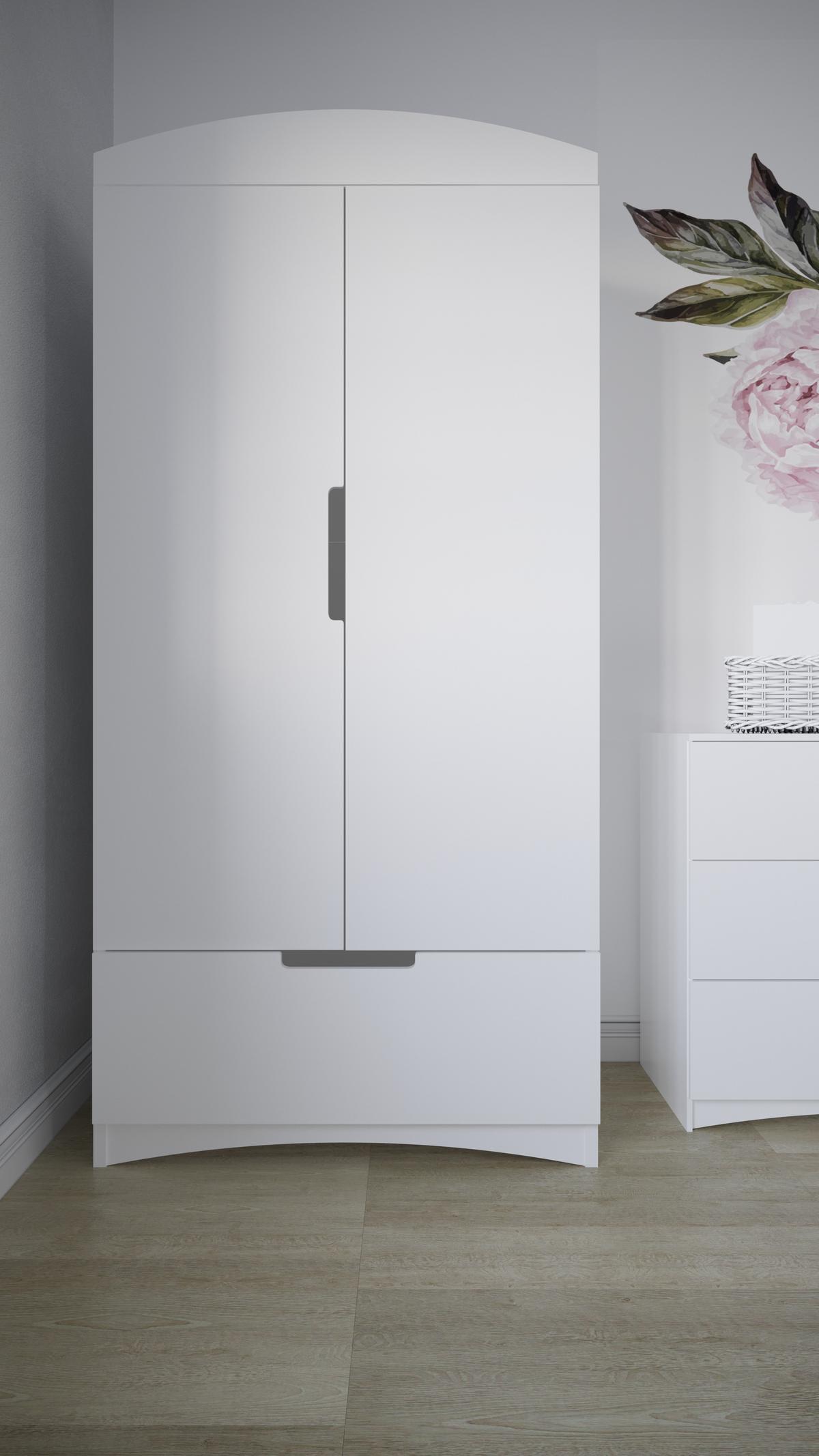 KINDERKLEIDERSCHRANK Classic - Weiß, Holzwerkstoff (36/187/90cm) - RAUMHIRSCH FURNITURE