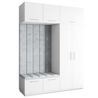 GARDEROBENSCHRANK REMA 180/240/60 cm Modern Weiß - Hellgrau/Weiß, Holzwerkstoff (180/240/60cm) - MASSENO