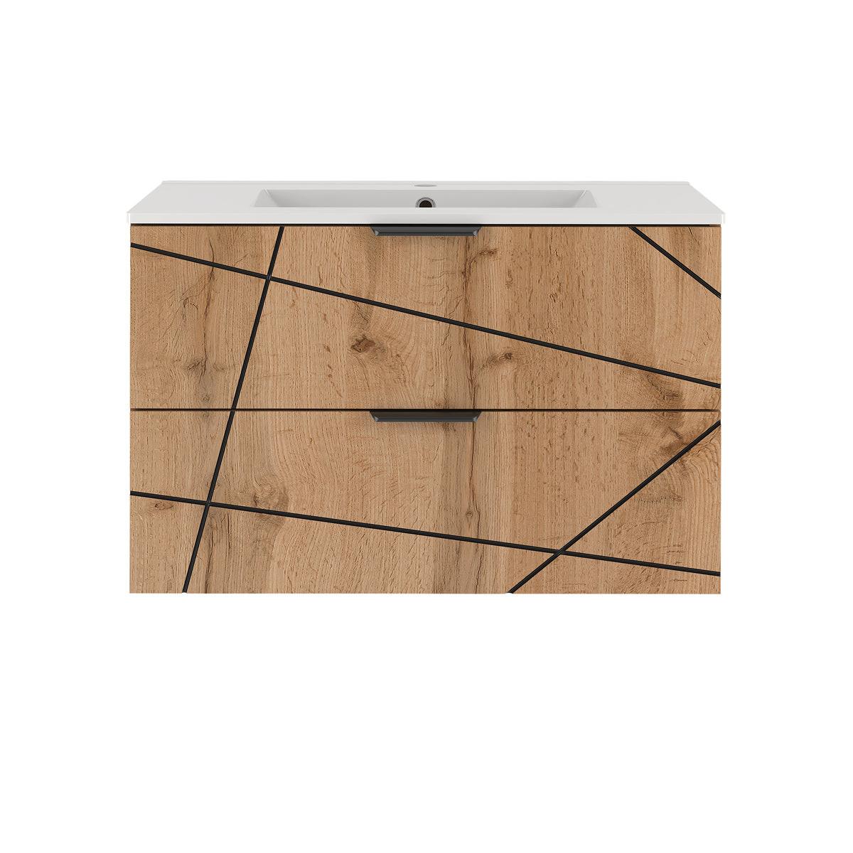 WASCHTISCH 80cm Teren Holz - Braun, Holzwerkstoff (80/50/45.8cm) - Petits-meubles
