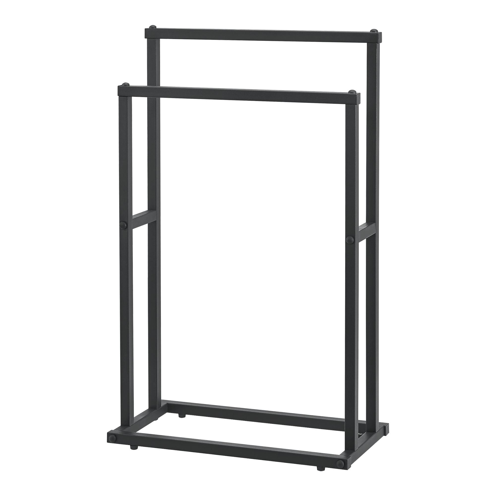HANDTUCHSTÄNDER Omalo - Schwarz, Metall (48/78/24cm) - [en.casa]