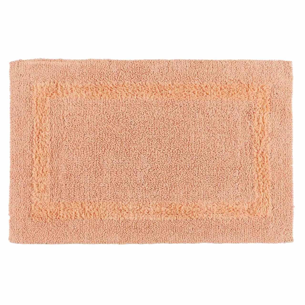BADEMATTE 50/80 cm, 100% Baumwolle, wendbar - Orange, Textil (50/80cm) - Homescapes