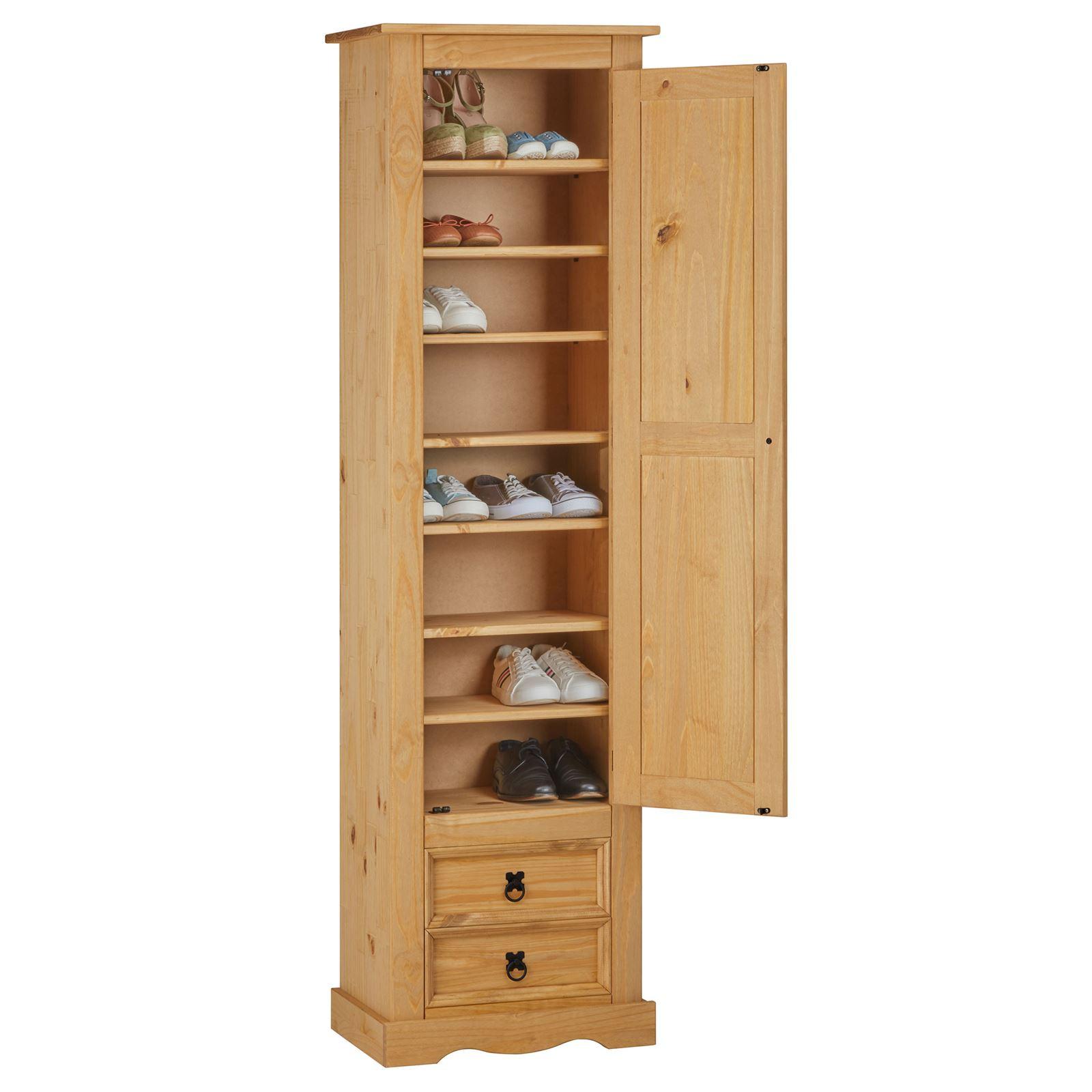SCHUHSCHRANK TEQUILA braun - Braun, Holz (53/190/38cm) - IDIMEX