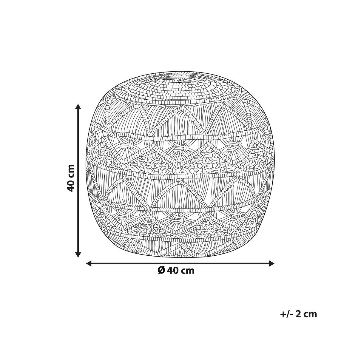POUF Dunkel Grau 40/40/40 cm Kayseri - Grau, Naturmaterialien/Textil (40/40/40cm) - Beliani