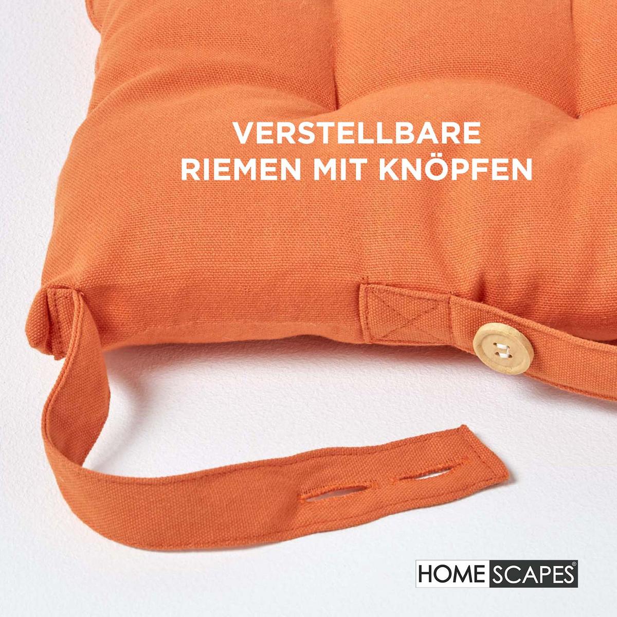 STUHLKISSEN terracotta 40/40/6,5 cm - Terracotta, Textil (40/40/6.5cm) - Homescapes