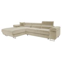 ECKSOFA Torezio Mini, Seite: Links - Creme, Holz/Textil (280/170cm) - MIRJAN24