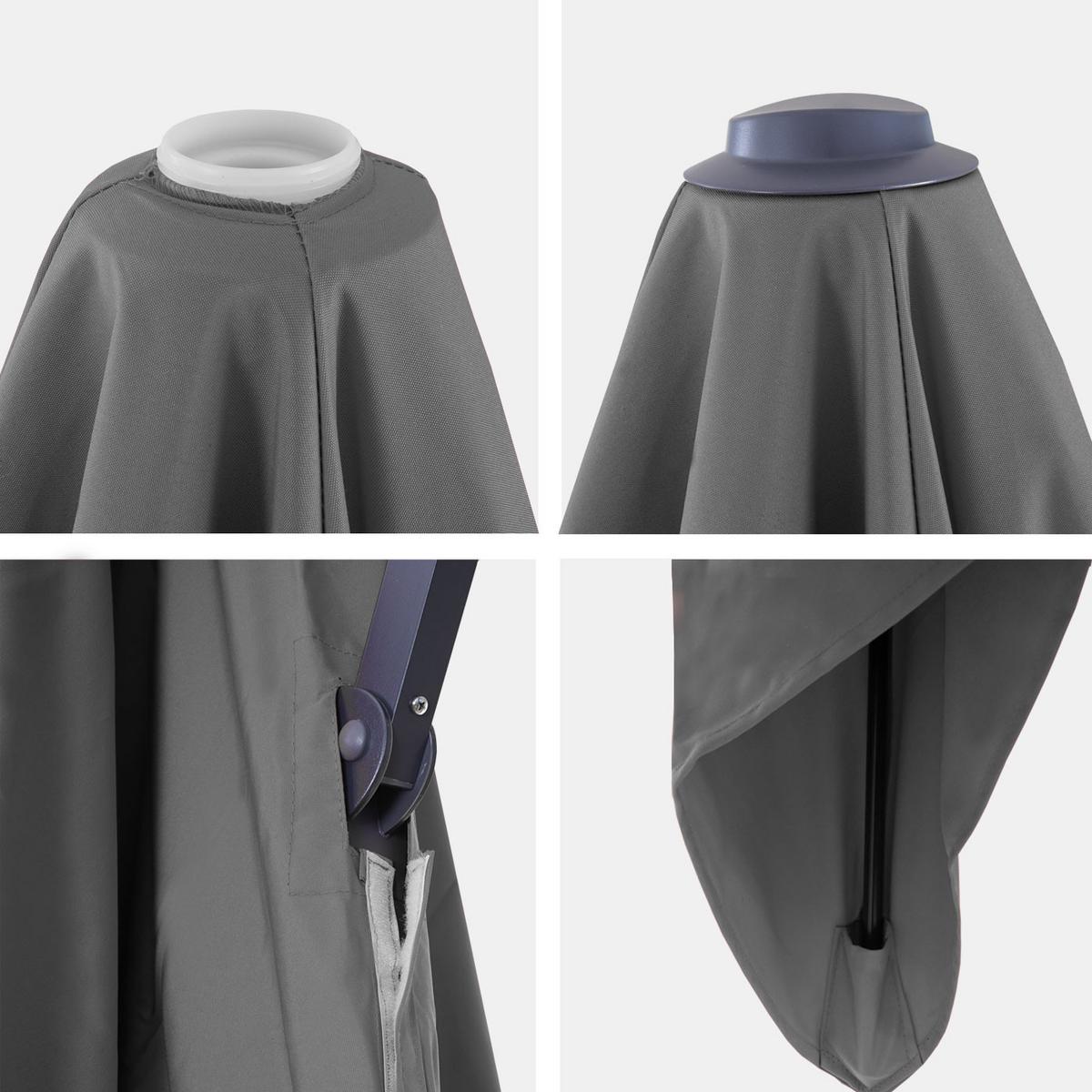 ERSATZ-BEZUG FÜR SCHIRM Anthrazit - Anthrazit, Textil (335/335cm) - MCW