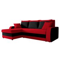 ECKSOFA Kris - Rot/Schwarz, Holz/Kunststoff (238/147cm) - MIRJAN24