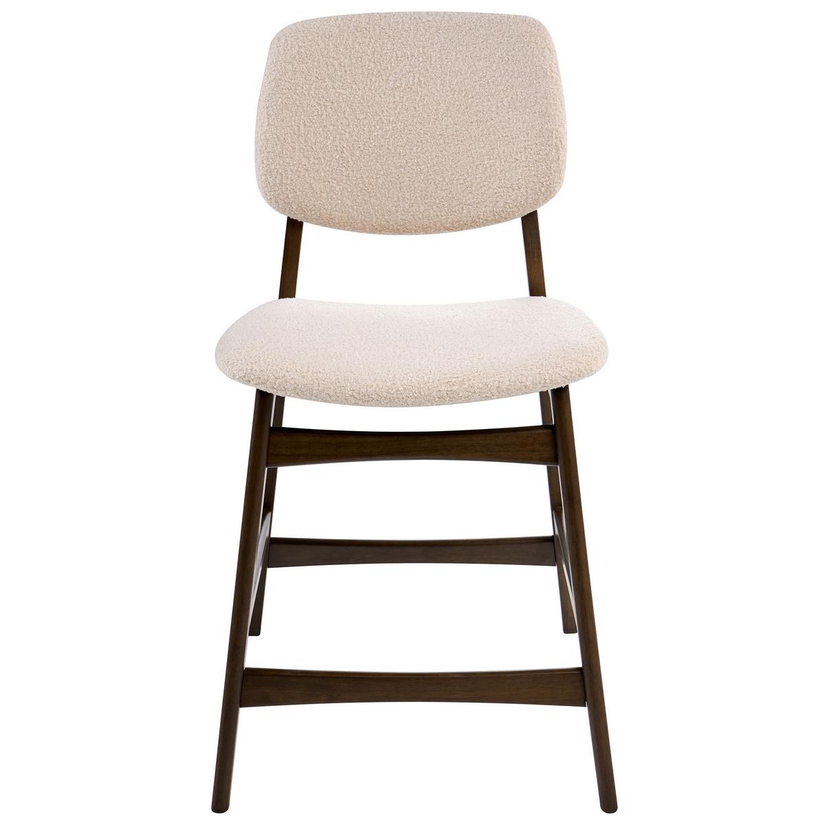 BARSTUHL 2er-Set Bouclé Braun/Hellbeige Elaine - Beige, Textil (53/98/62cm) - Beliani