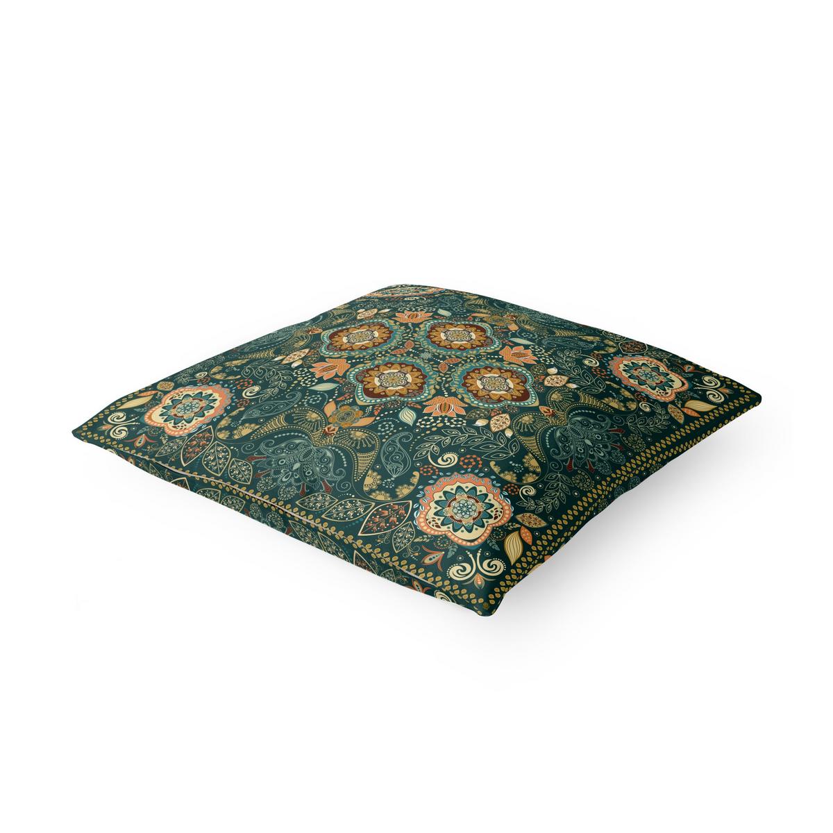 KISSENBEZUG Detailliertes Boho Muster in Grün 40/40 cm - Grün, Textil (40/40cm) - Bilderwelten
