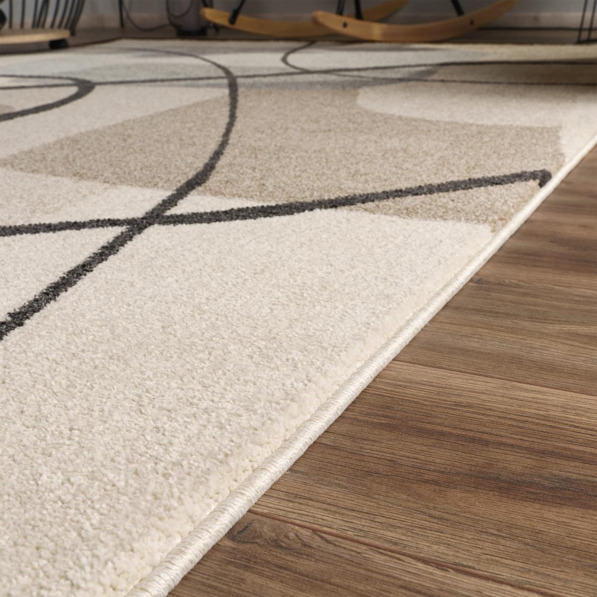 KURZFLORTEPPICH, abstrakt, aus Polypropylen, Creme, 200 x 290 cm - Beige, Textil (290/200cm) - KADIMA DESIGN