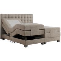BOXBETT ELEKTRO 140/200 Beige Struktur - H4 - Beige, Holz/Textil (140/200cm) - MKS