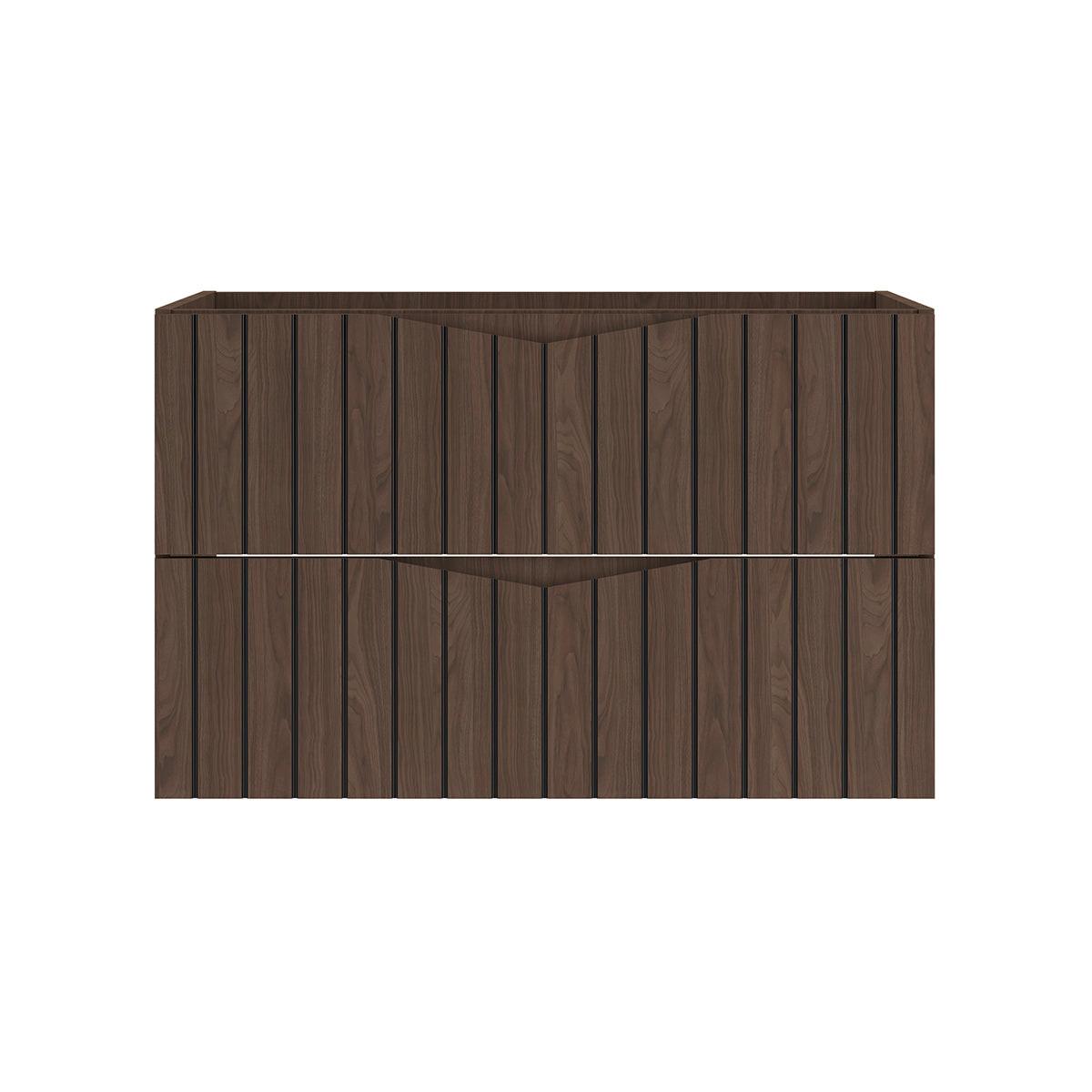 WASCHTISCHUNTERSCHRANK 80cm Siena Holz und Schwarz - Schwarz, Holzwerkstoff (80/50/45.8cm) - Petits-meubles
