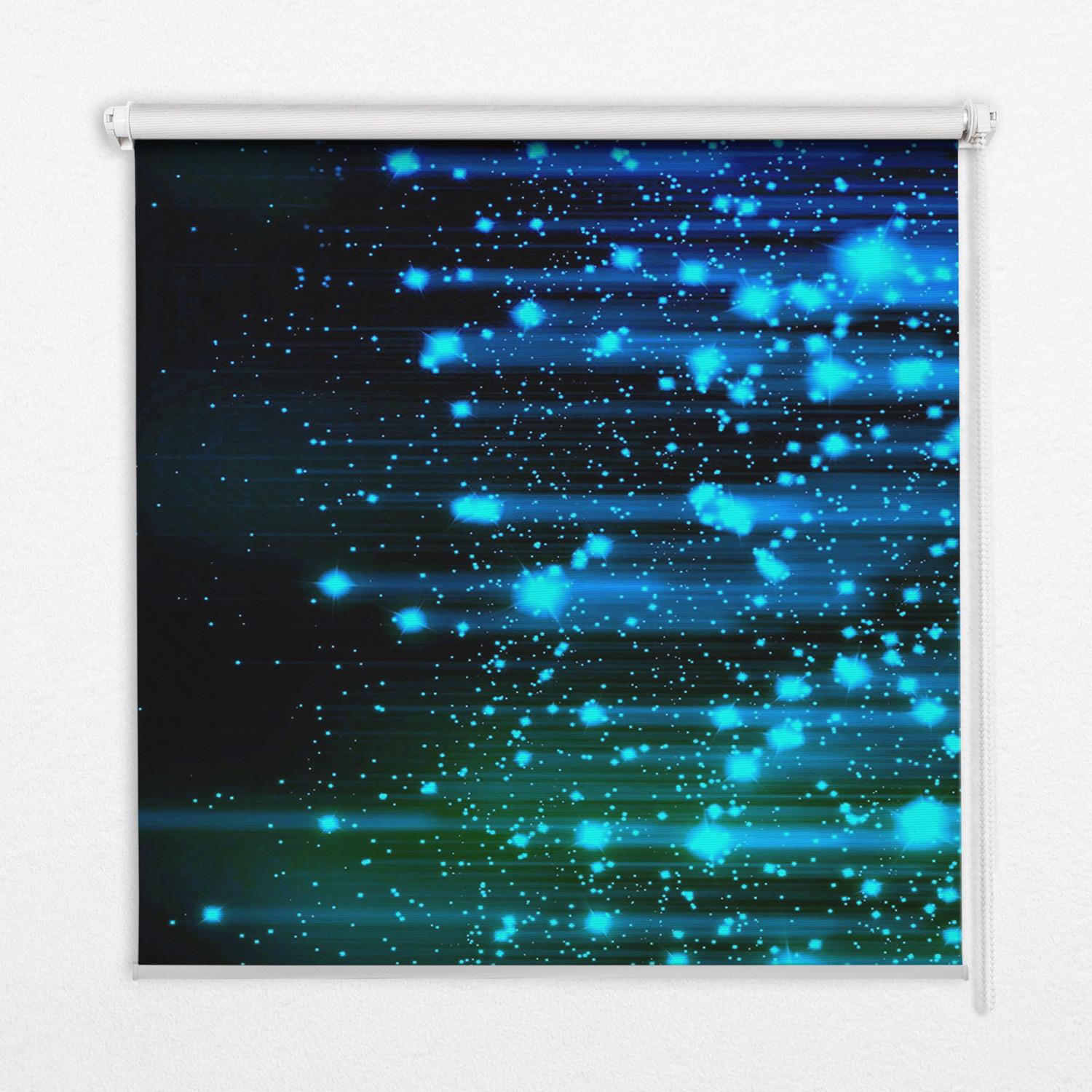 INNENROLLO - Fensterrollo - Rollo - 70x140 cm - Blauer Hagel - Schwarz, Kunststoff (70/140/0.5cm) - TULUP