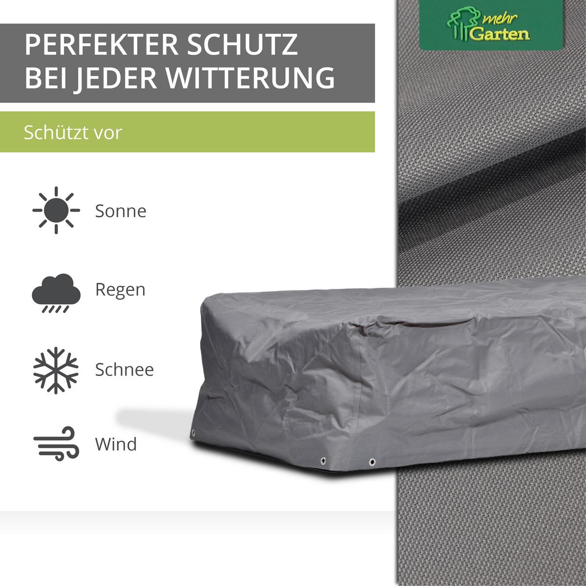 SCHUTZHÜLLE Gartenliege SHP-20151 - Grau, Kunststoff (225/40/85cm) - mehr Garten