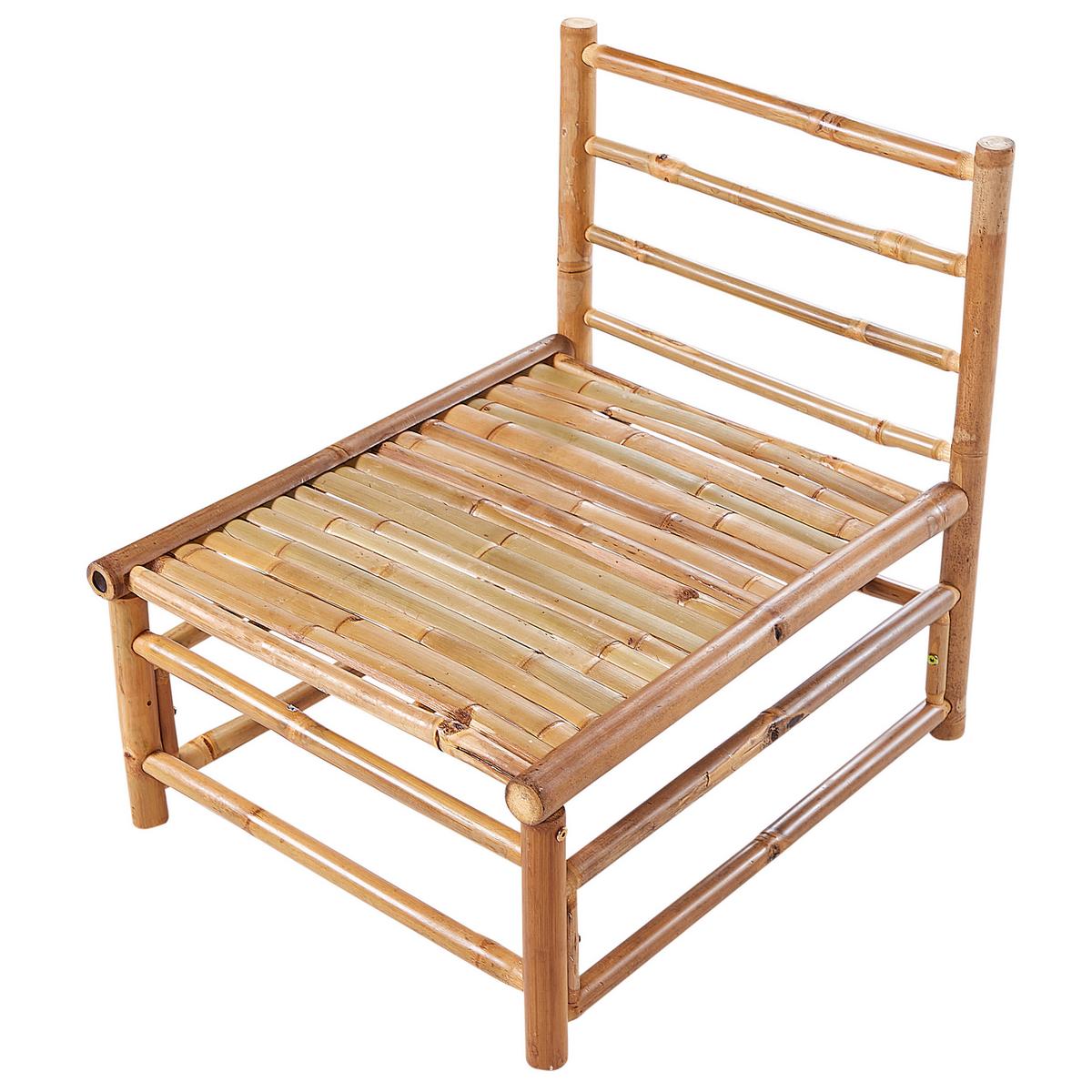 GARTENSTUHL Holz Taupe Cerreto - Hellbraun/Beige, Holz (55/80/67cm) - Beliani