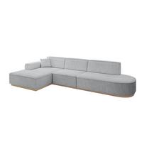 ECKSOFA Ottomane Links IREA-L2 - 327x165x80 cm Grau - Grau, Holzwerkstoff/Textil (327/165cm) - ALTDECOR