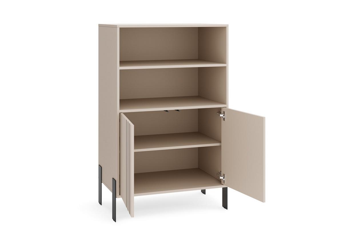 KOMMODE VALOZA 120/87/40cm mit 3 Schubladen 2 Türen Kaschmir - Kaschmir, Holzwerkstoff (120/87/40cm) - MASSENO