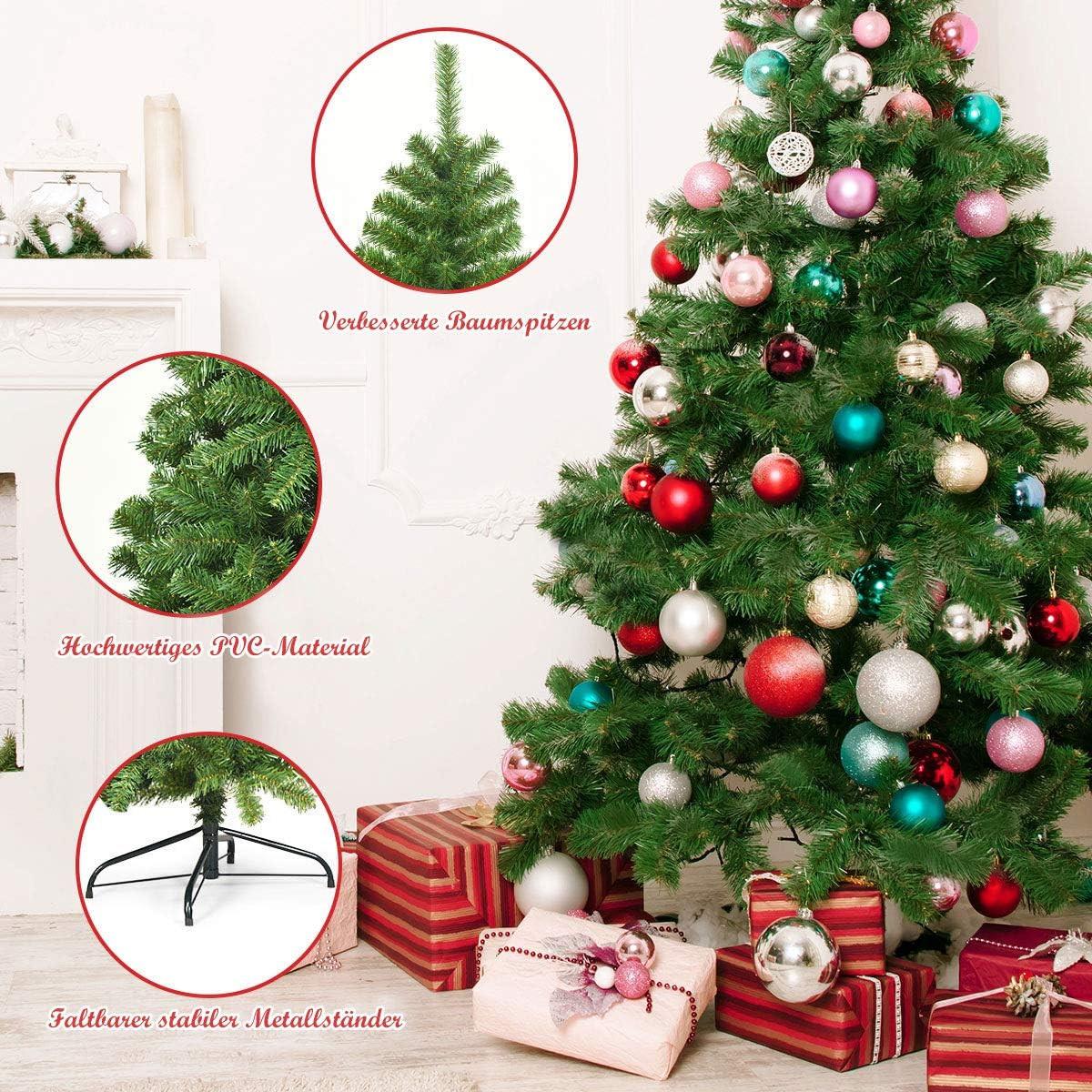 WEIHNACHTSBAUM Grün - Grün, Kunststoff (180cm) - COSTWAY
