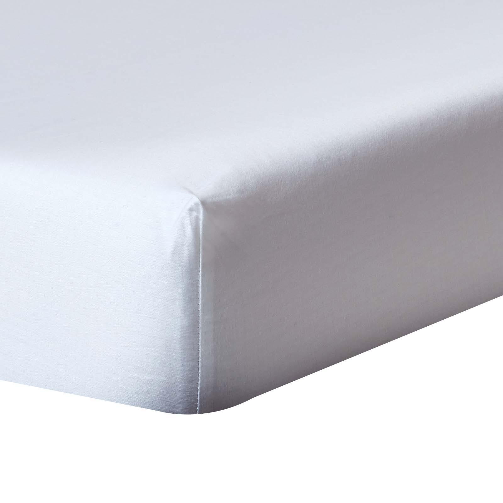 BIO-SPANNBETTLAKEN extra hoch, 100% Baumwoll-Satin - Weiß, Textil (140/190cm) - Homescapes