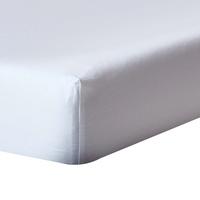 BIO-SPANNBETTLAKEN extra hoch, 100% Baumwoll-Satin - Weiß, Textil (140/190cm) - Homescapes