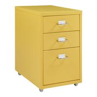 ROLLCONTAINER Kökar - Gelb, Metall (28/48/41cm) - [en.casa]