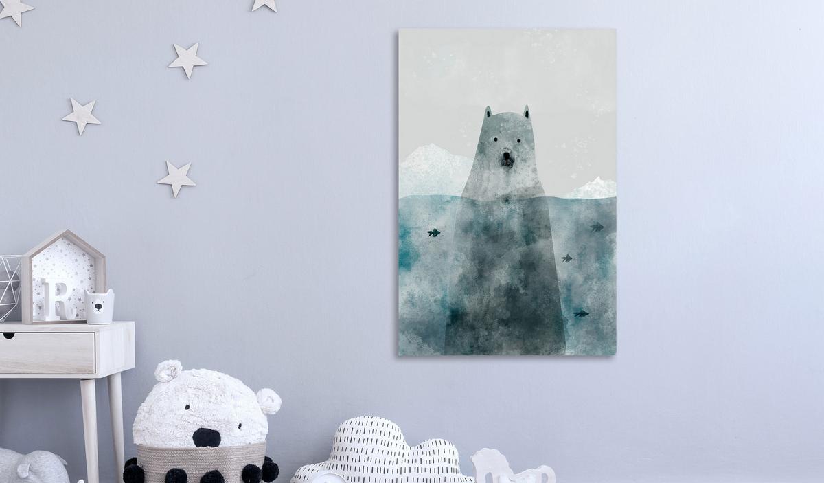KUNSTDRUCK Blau 80/120 cm - Blau/Grau, Textil (80/120cm) - KUNSTLOFT