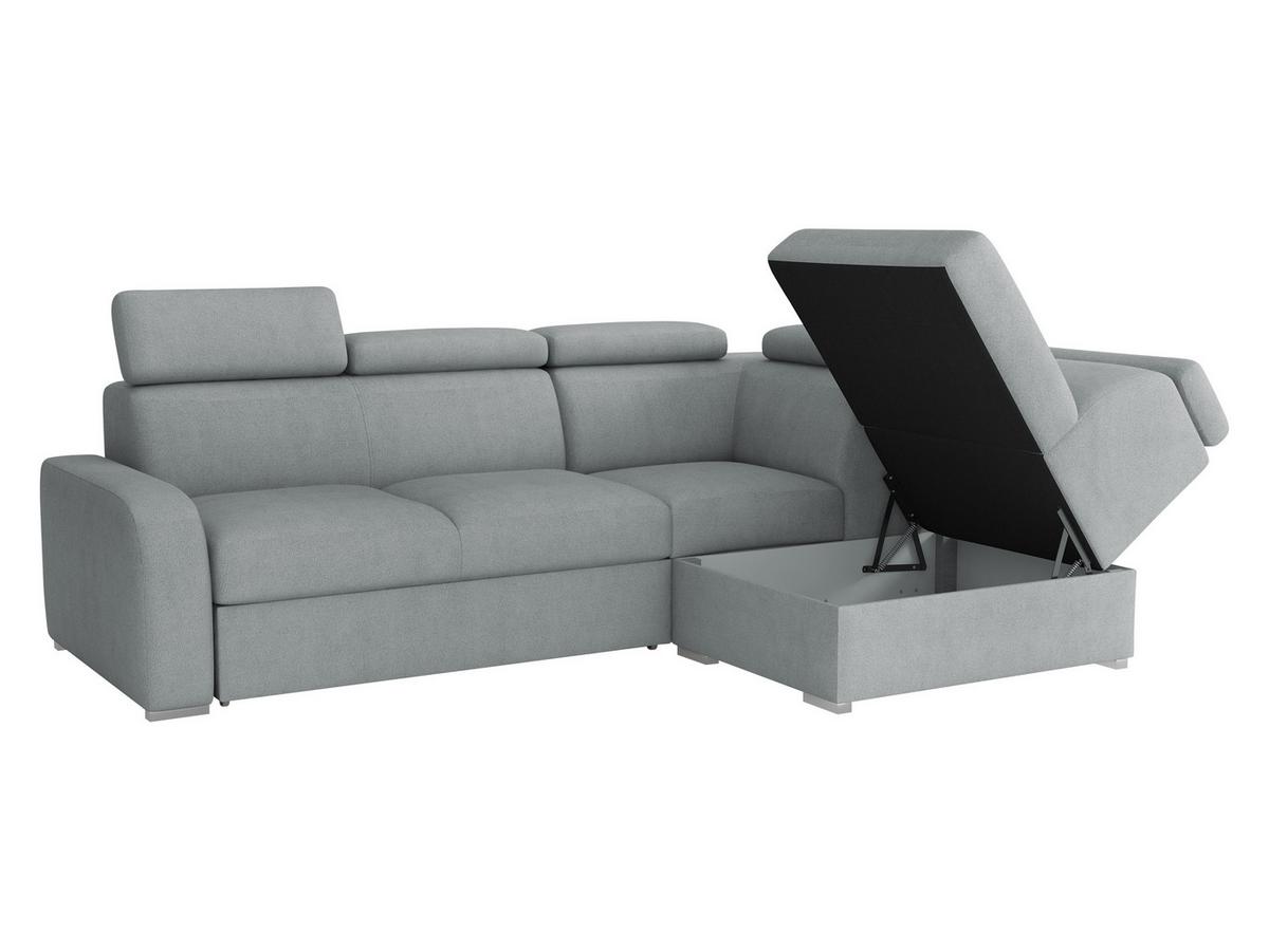 ECKSOFA Oslo 2rRLXp, Seite: Links LXP+R+2R - Silberfarben/Naturfarben, Holz/Textil (250/200cm) - MIRJAN24