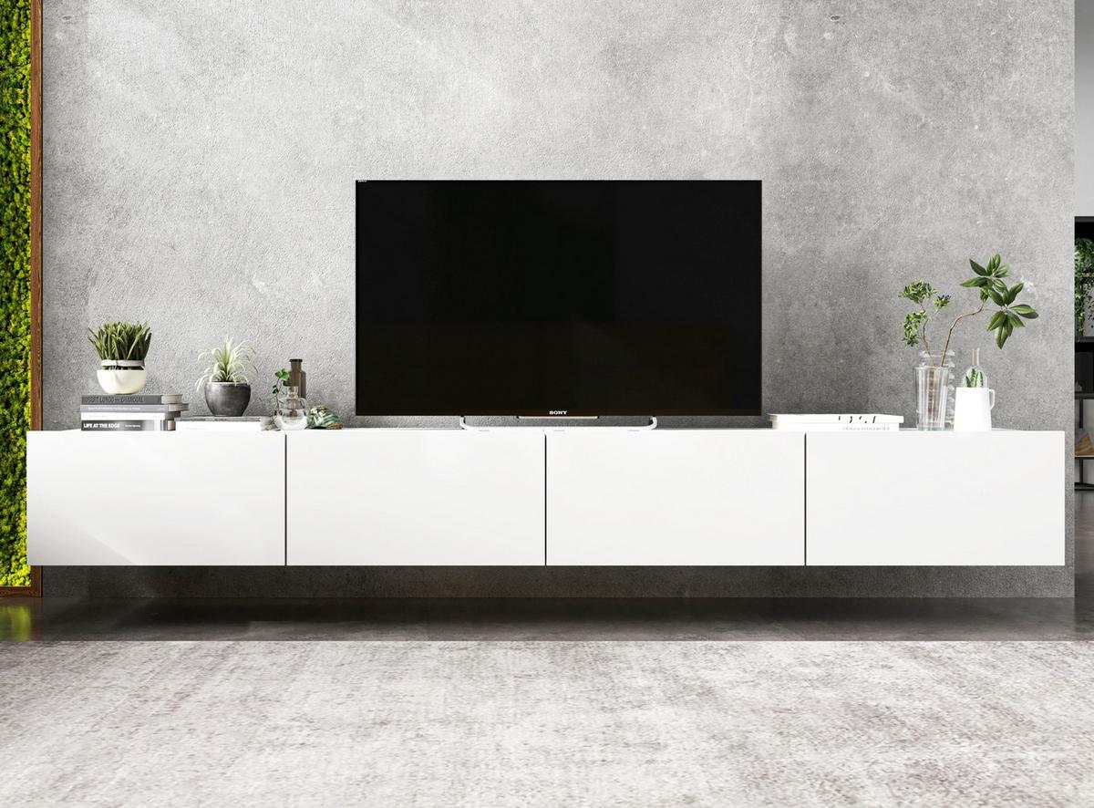 TV-LOWBOARD 2-er Set Enjoy Weiß Matt 120 cm - Weiß, Holzwerkstoff (240/30/35cm) - Meble Lindner