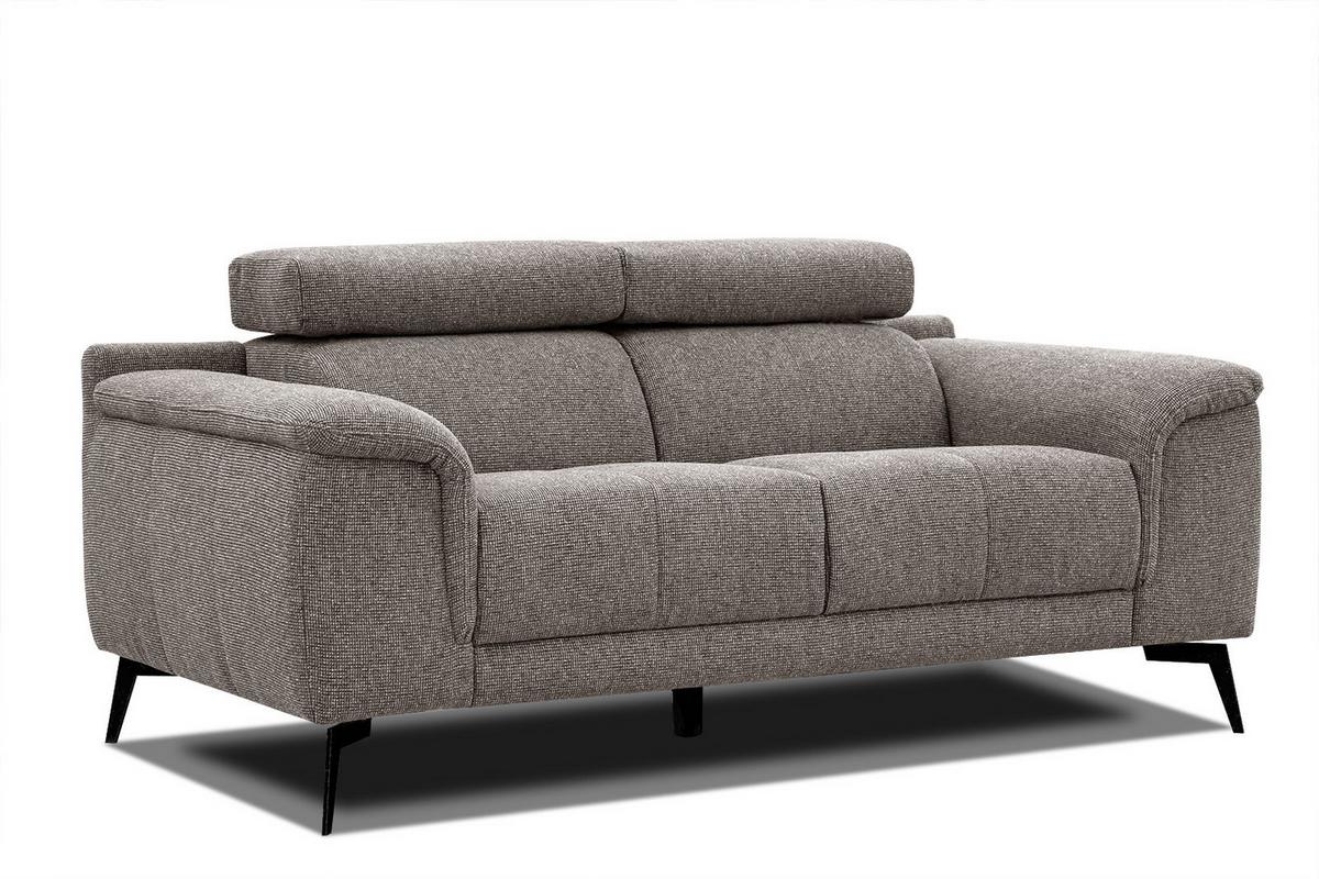 SOFA FIERO 2-Sitzer, taupe - Taupe/Schwarz, Holzwerkstoff/Textil (170/82/103cm) - Wozimo
