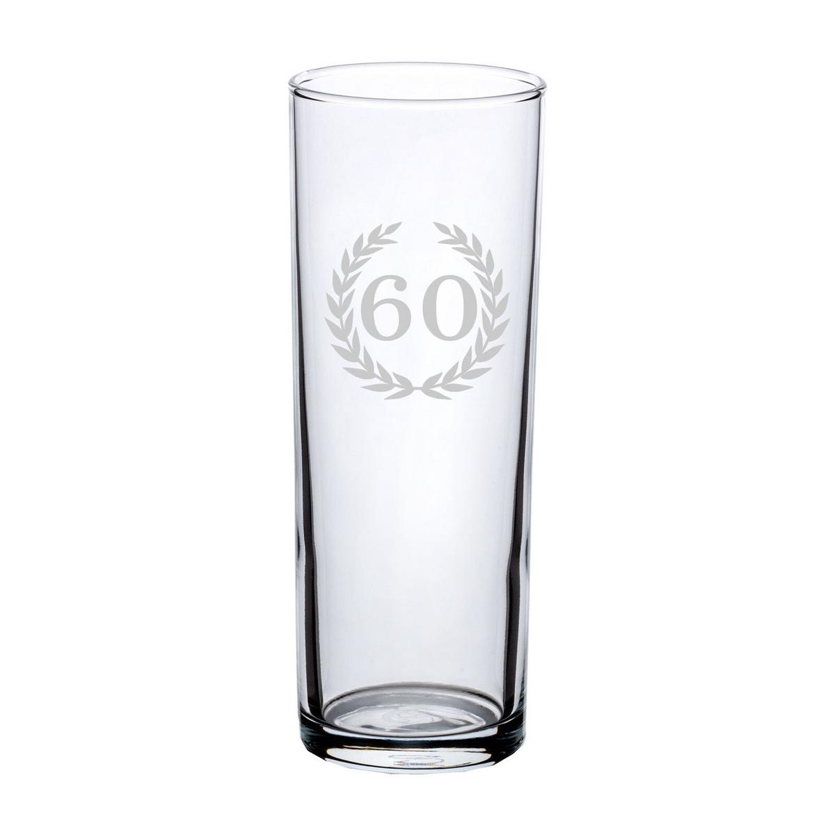 KÖLSCHGLAS KÖLNER STANGE MIT GRAVUR 60. Jubiläum transparent 0,2 Liter - Transparent, Glas (0.2L) - LUXENTU