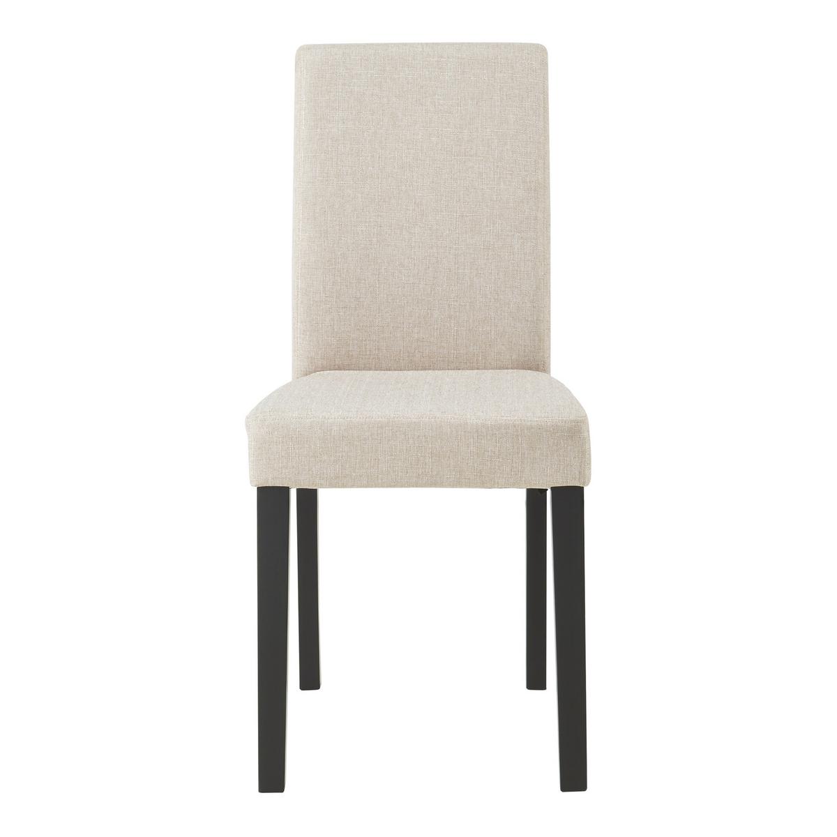 ESSZIMMERSTUHL-SET 2 TLG. Hamburg - Beige/Schwarz, Holz/Textil (43/89/54cm) - [en.casa]
