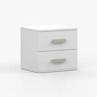 NACHTTISCH JONAS I 22, 55/51/44, 2 Schubladen, weiß - Weiß, Holzwerkstoff (55/44/51cm) - imoebel24