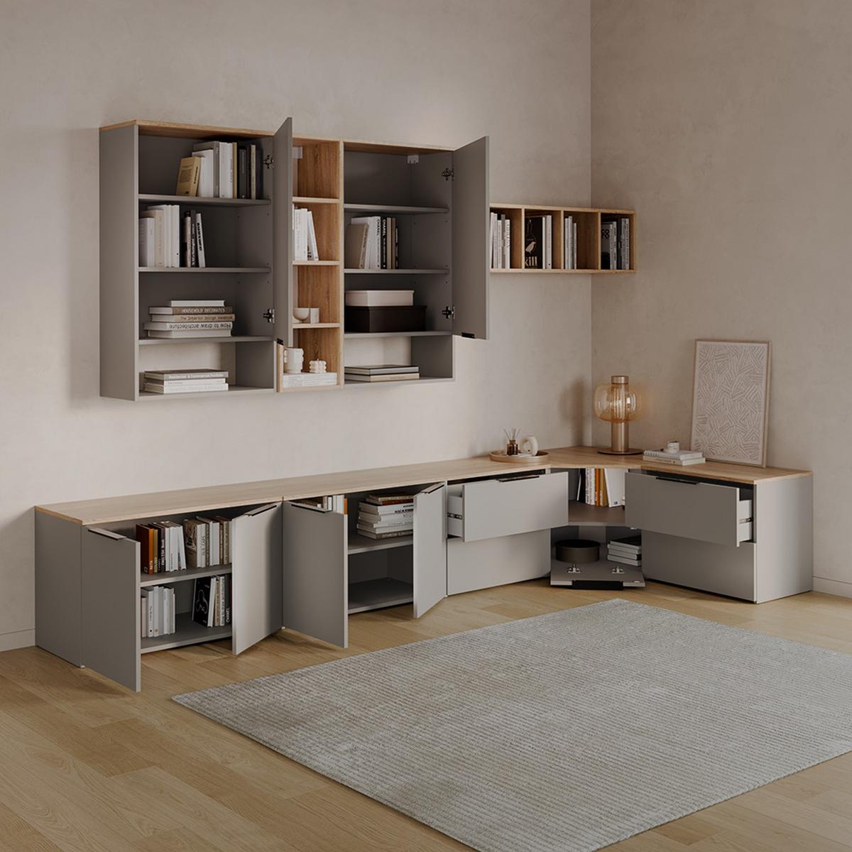 LOWBOARD Piave Greige 68 x 50 cm - Greige, Holzwerkstoff (68/50/68cm) - Livinity®