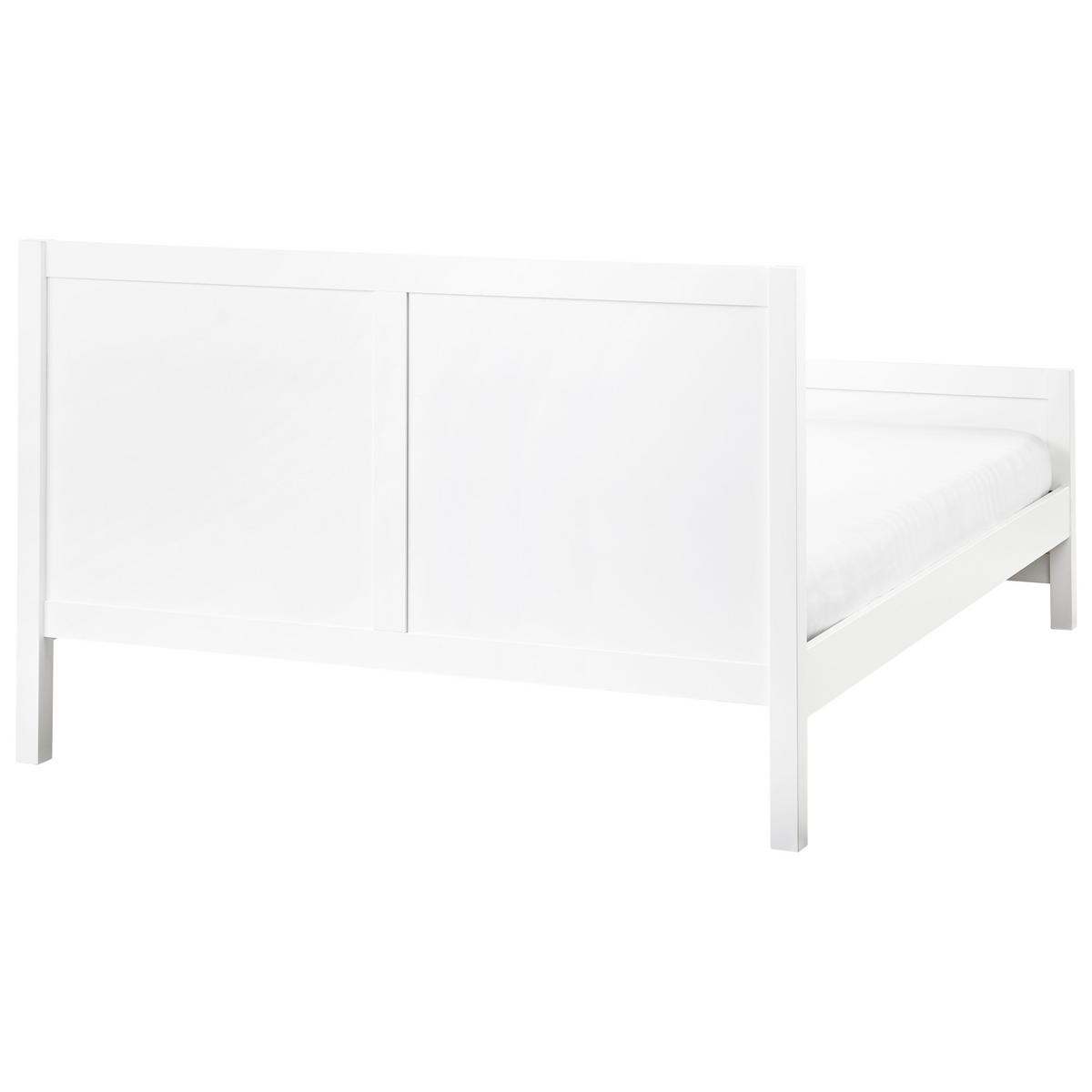 BETT mit Lattenrost 140x200 cm Weiß Champagnat - Weiß, Holz (140/200cm) - Beliani