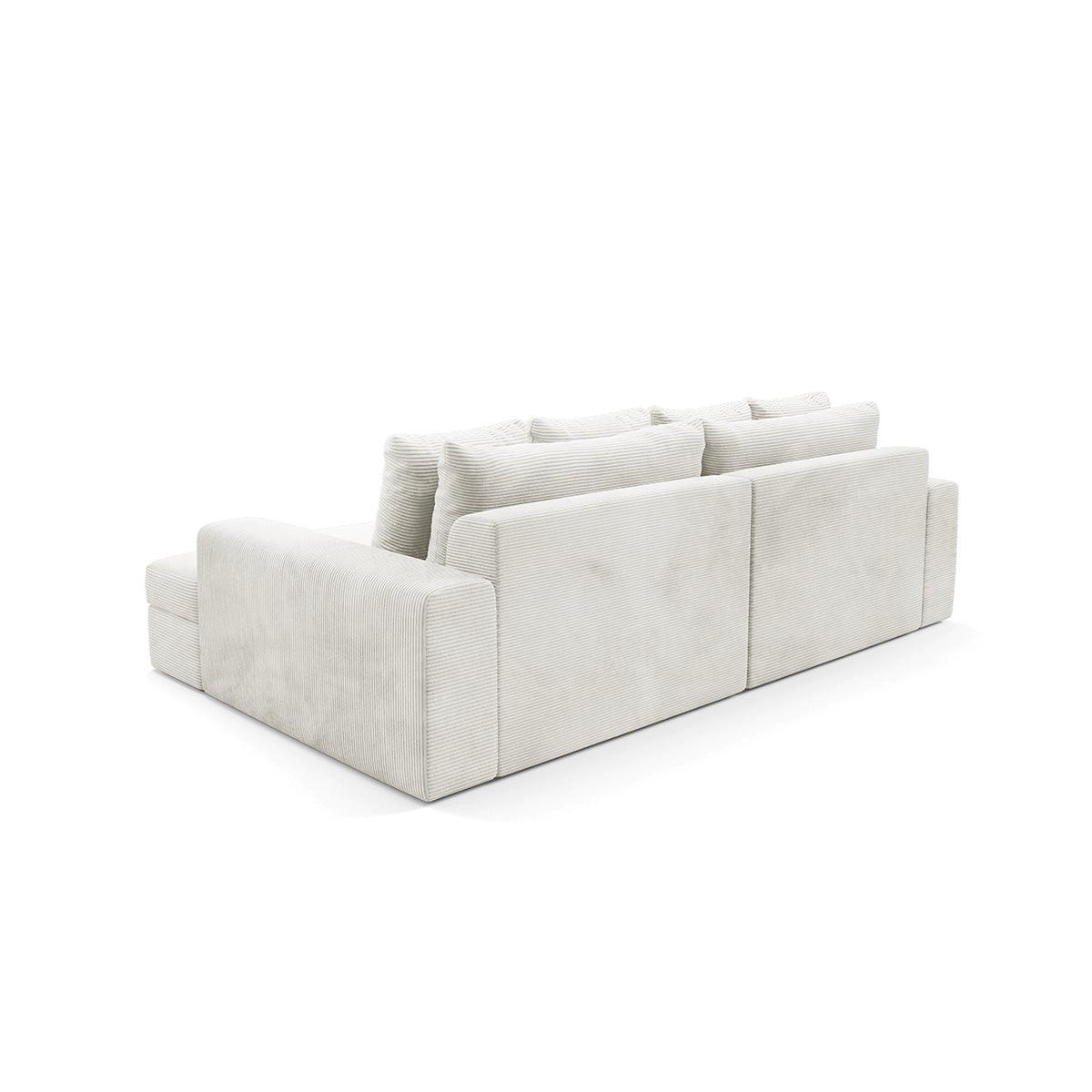 ECKSOFA Paola 3 Sitzplätze Cremeweiß - Weiß, Holz (272/167cm) - Petits-meubles