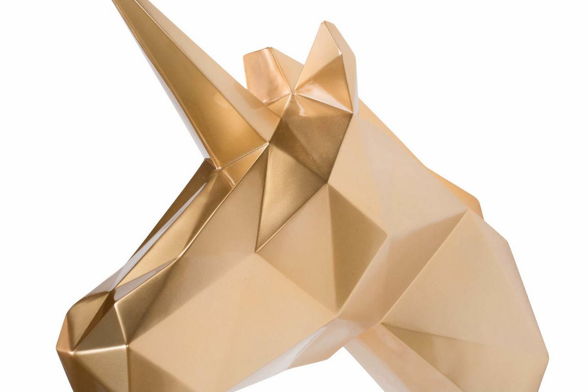 SKULPTUR Gold 17/36 cm - Goldfarben, Stein (2.1/36/40cm) - KUNSTLOFT