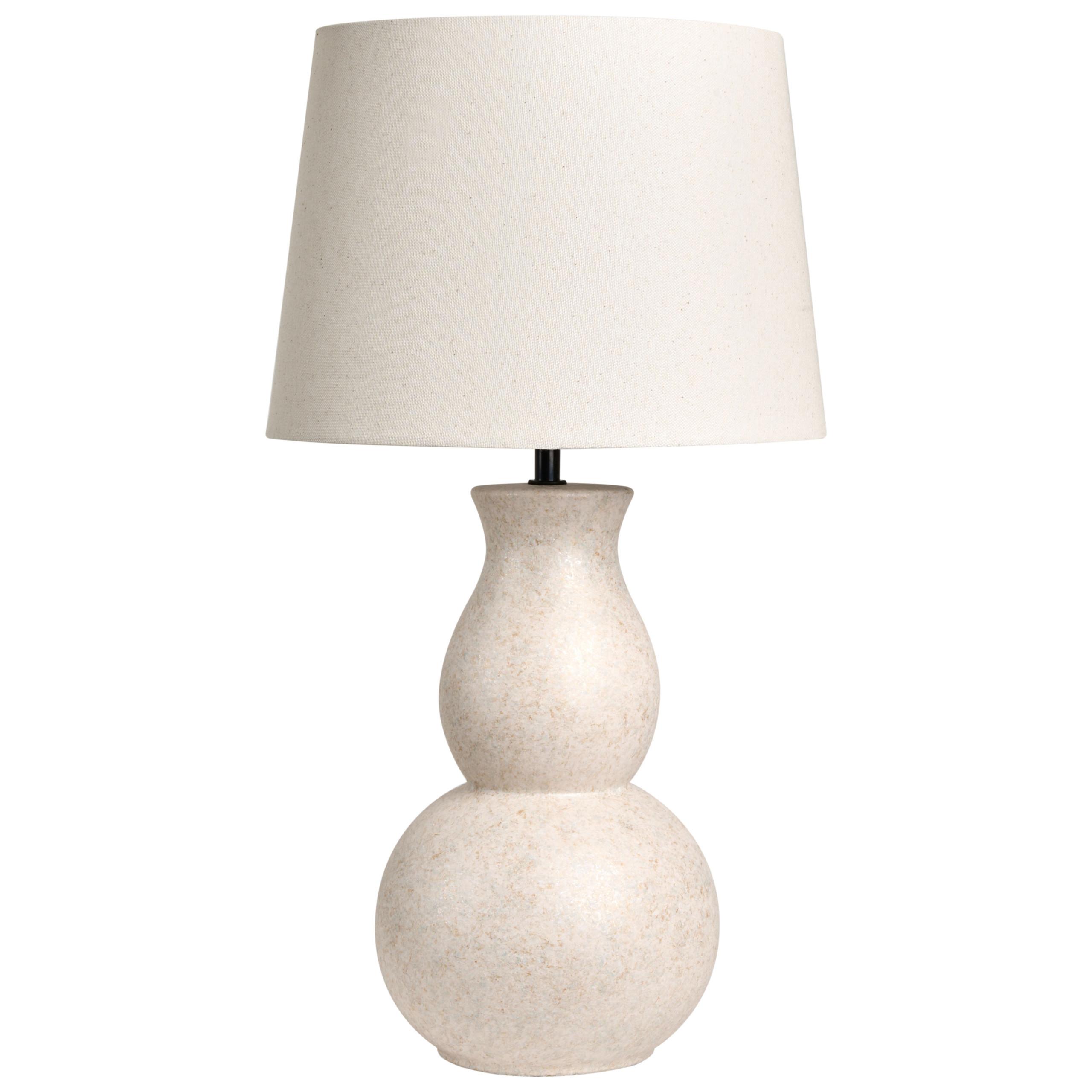 TISCHLAMPE Beige Charges - Beige, Keramik (27/27/50cm) - Beliani
