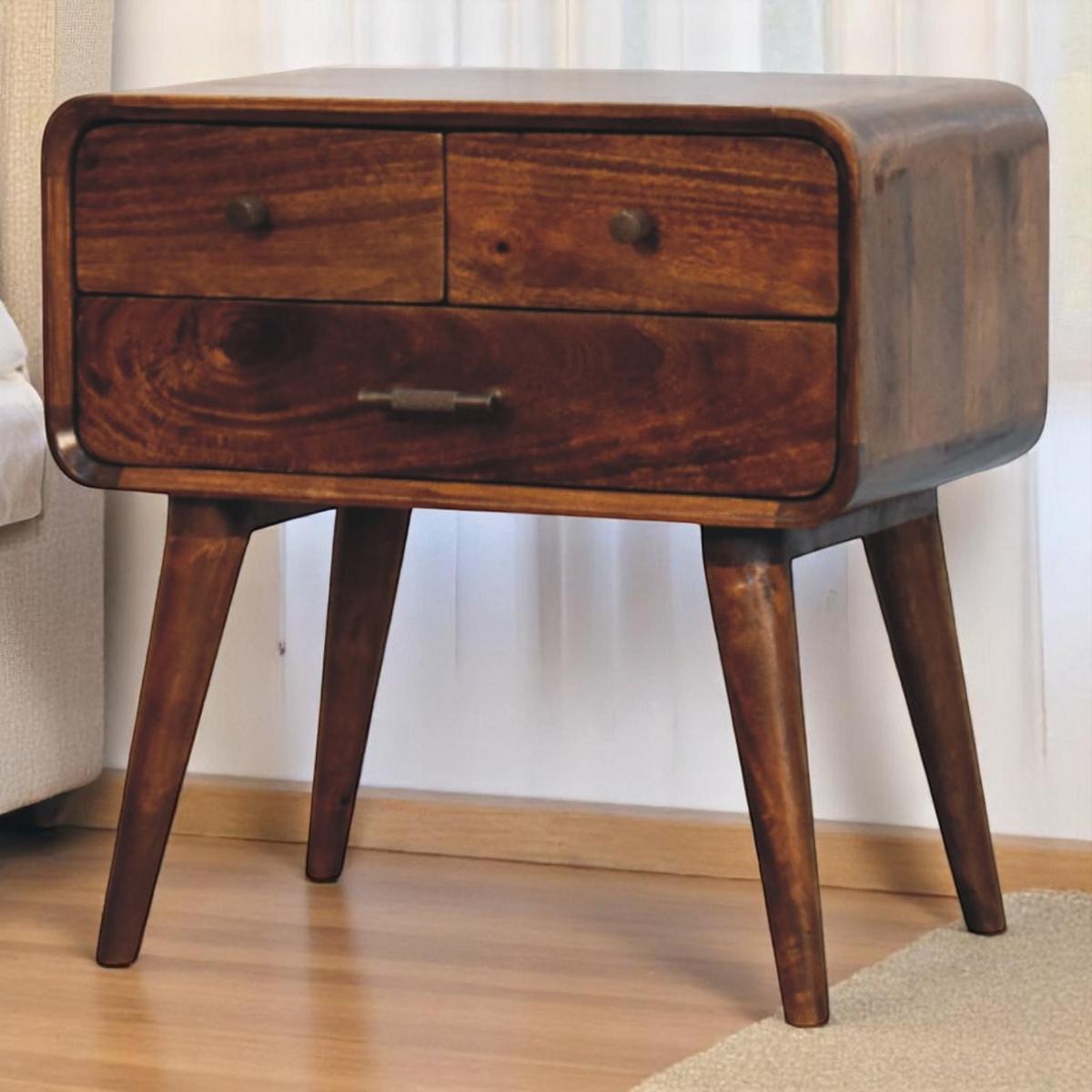 NACHTTISCH Avora - Braun, Holz (35/55/55cm) - Artisan Furniture