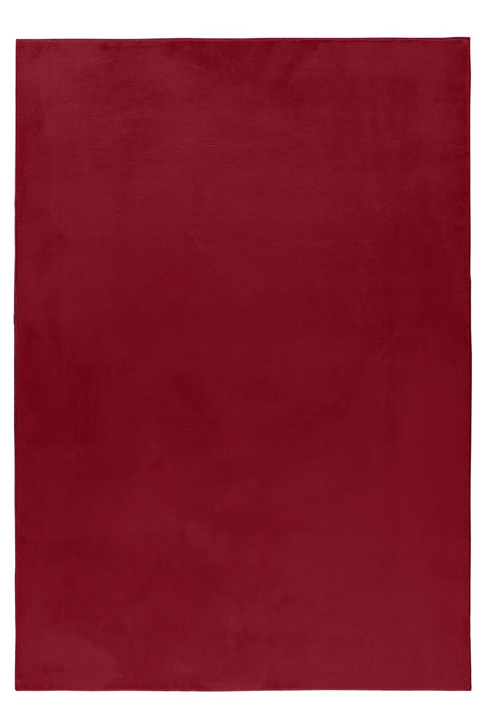 KURZFLORTEPPICH Waschbar NECKAR, einfarbig, aus Polyester, Rot, 120 x 170 cm - Rot, Textil (170/120cm) - KADIMA DESIGN